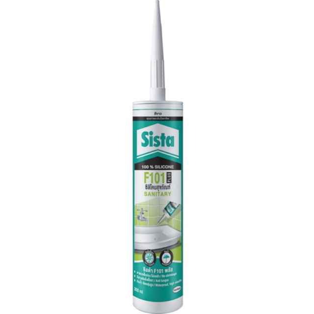 Sista F101 Plus ซิลิโคนยาแนวสุขภัณฑ์กันเชื้อรา ขนาด 300 ml.