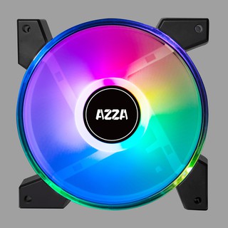 AZZA PWM Fan Case 120mm. HURICANE II Dual Ring Digital RGB with Remote Fan Controller - Black