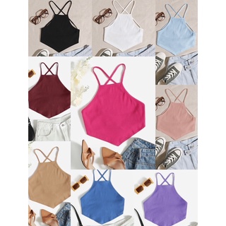 SHEIN สายเดี่ยว งานไขว้ผูกหลัง