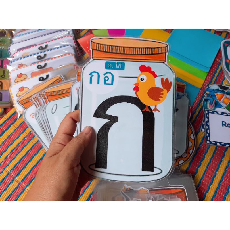 สื่อผนังพยัญชนะไทย 44 ตัว สื่อพยัญชนะไทย 44 ตัว เคลือบร้อนทุกชิ้น