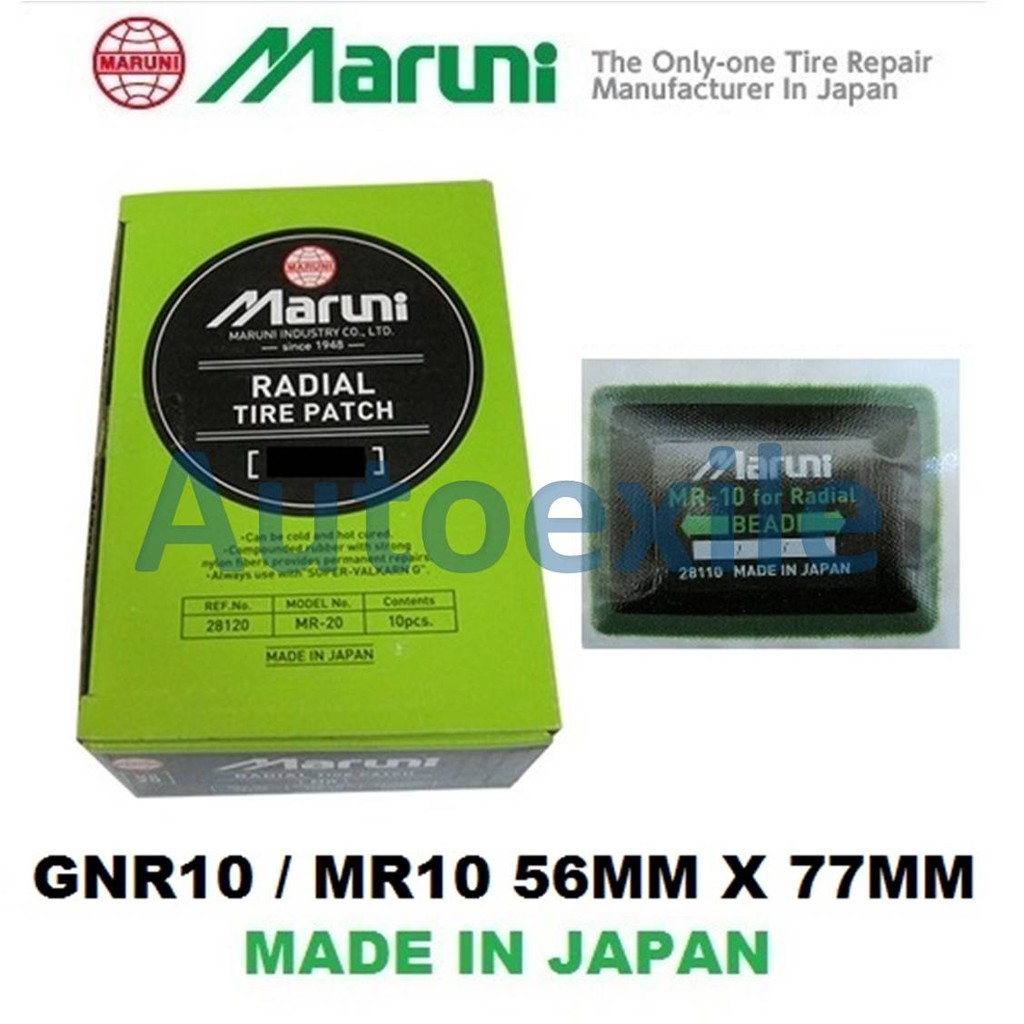 Radial Tyre Patch Maruni GNR-10 MR-10 Petak 56x77mm 1pc - Top Corner Wall GNR10 MR10