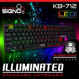 คีย์บอร์ดเกมส์มิ่ง Signo KB-712 +Mouse G112และKeyboard KB-712เท่านั้น