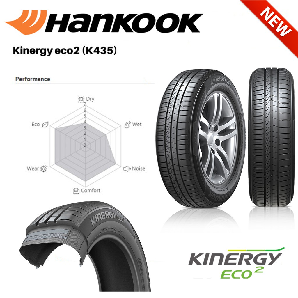 Hankook KINERGYECO2-K435    ราคารวมติดตั้ง 0% 10 เดือน