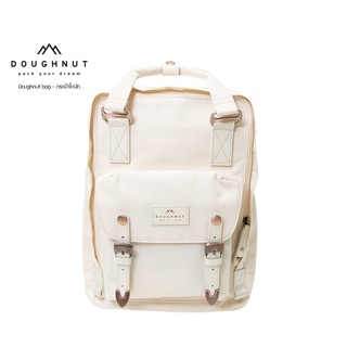 DOUGHNUT BAG : MACAROON THE MYSTIC CLUB SERIES CLASSIC : CREAM ลวดลายสีทองบนพื้นหลังสีน้ำเงินทะเลเป็นสัญลักษณ์ของดวงดาว กระเป๋าโดนัทเป้สะพายหลัง น้ำหนักเบา หนังแท้ กันน้ำได้ กระเป๋าเป้ (รหัสสินค้า 09422)