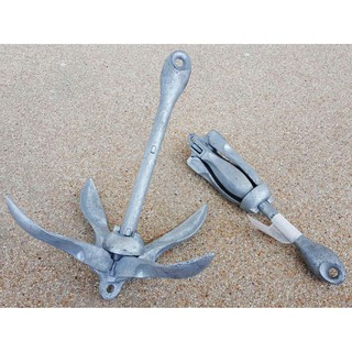 ⚓สมอเรือ กัลวาไนซ์⚓ แบบหัวร่ม พับเก็บได้ FOLDING ANCHOR, HOT DIP GALVANIZE [LALIZAS-92277, 92278, 92279, 92280, 92282]