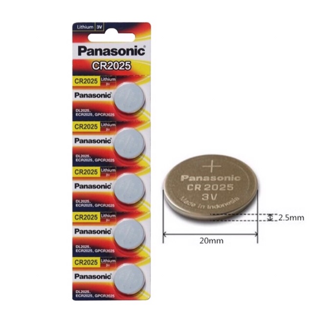 Panasonic CR2025 (5ก้อน)ของแท้ มีสติกเกอร์บริษัท