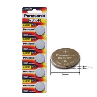 Panasonic CR2025 (5ก้อน)ของแท้ มีสติกเกอร์บริษัท