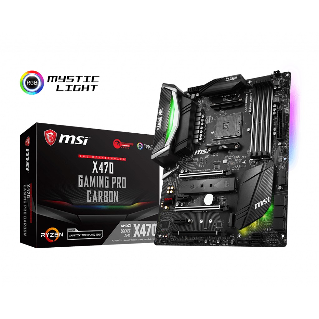 บอร์ด MSI X470 GAMING PRO CARBON  มือสอง อุปกรณ์ยกกล่อง