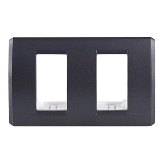 หน้ากาก หน้ากากสวิตซ์-ปลั๊ก ฝาครอบ สวิทซ์ 2 ช่อง B-TICINO SAG5502 สีดำ WALL SOCKET PLATE COVER B-TICINO SAG5502 2-GANG B