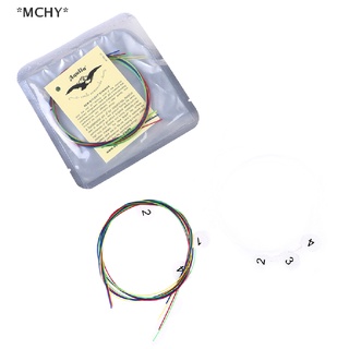 Mchy ชุดสายกีตาร์อูคูเลเล่ ไนล่อน หลากสี สําหรับอูคูเลเล่ 21 23 26 นิ้ว 4 ชิ้น