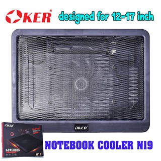 Oker พัดลมระบายความร้อน Notebook Cooling รุ่น Oker N19