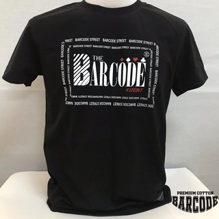 BARCODE streetwear เสื้อยืดผู้ชาย สีดำ