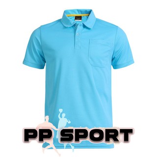 เสื้อโปโลผู้ชายคอปกแขนสั้นสีฟ้า grand sport ผ้า Poly Lite 012572 S-3XL(4L)