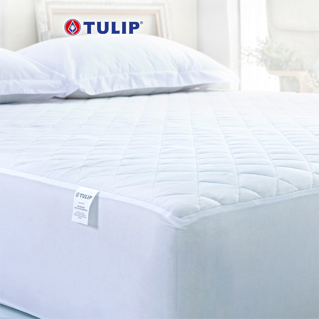 TULIP ผ้ารองกันเปื้อนกันน้ำ 100 % รุ่น Waterproof Mattress Pad (แบบเดินลาย) หมดปัญหาคราบอันไม่พึงประสงค์
