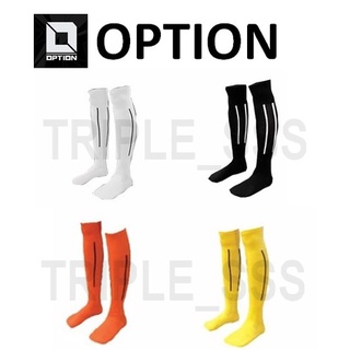 ถุงเท้าฟุตบอล ถุงเท้าฟุตบอลยาว OPTION,H3,TPS,ตัวถูก ของแท้100% รุ่นFootballSocks​ ลดราคาพิเศษราคาถูกมาก ใช้โค้ดส่งฟรีได้