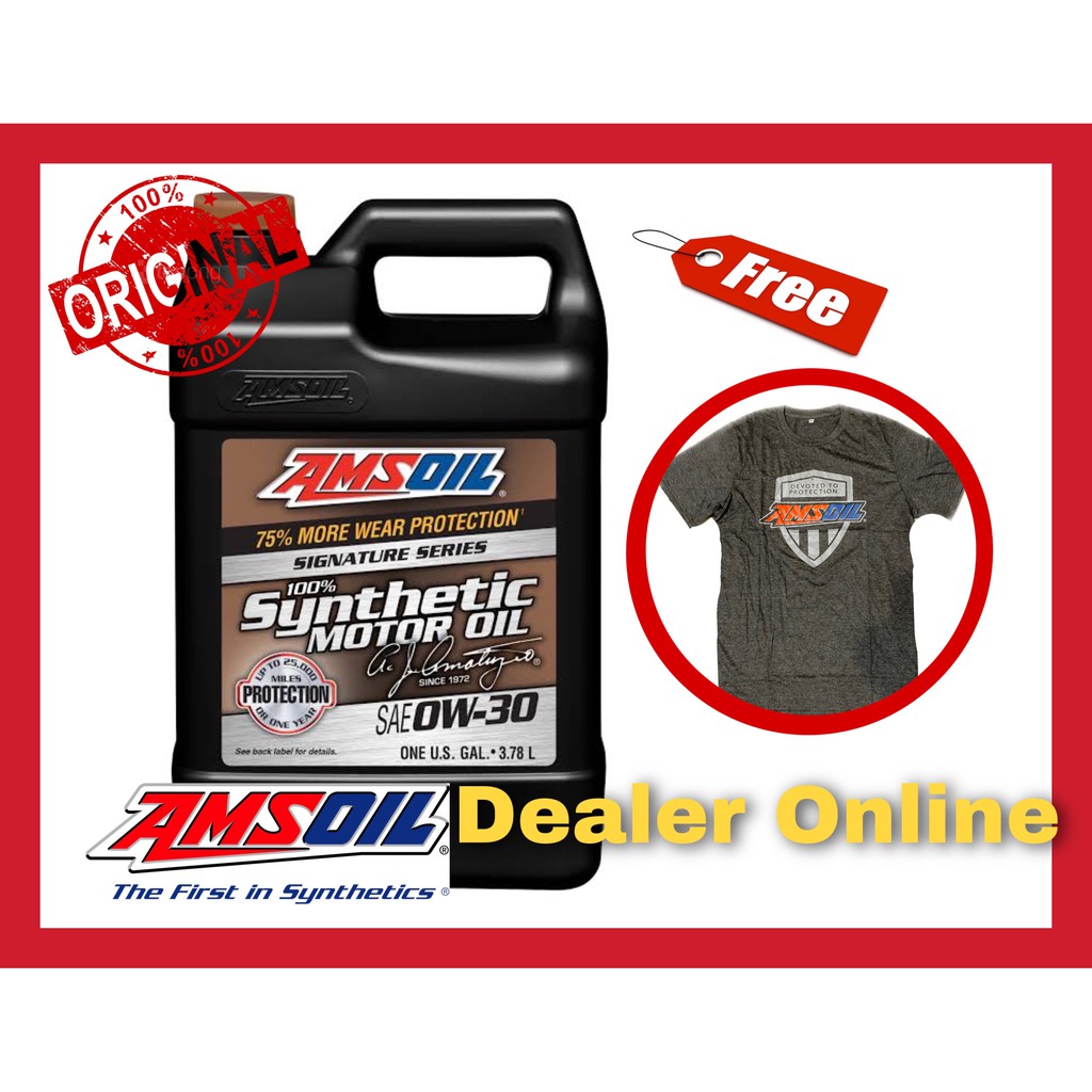 Amsoil Signature Series SAE 0w-30 น้ำมันเครื่องสังเคราะห์แท้ 100%
