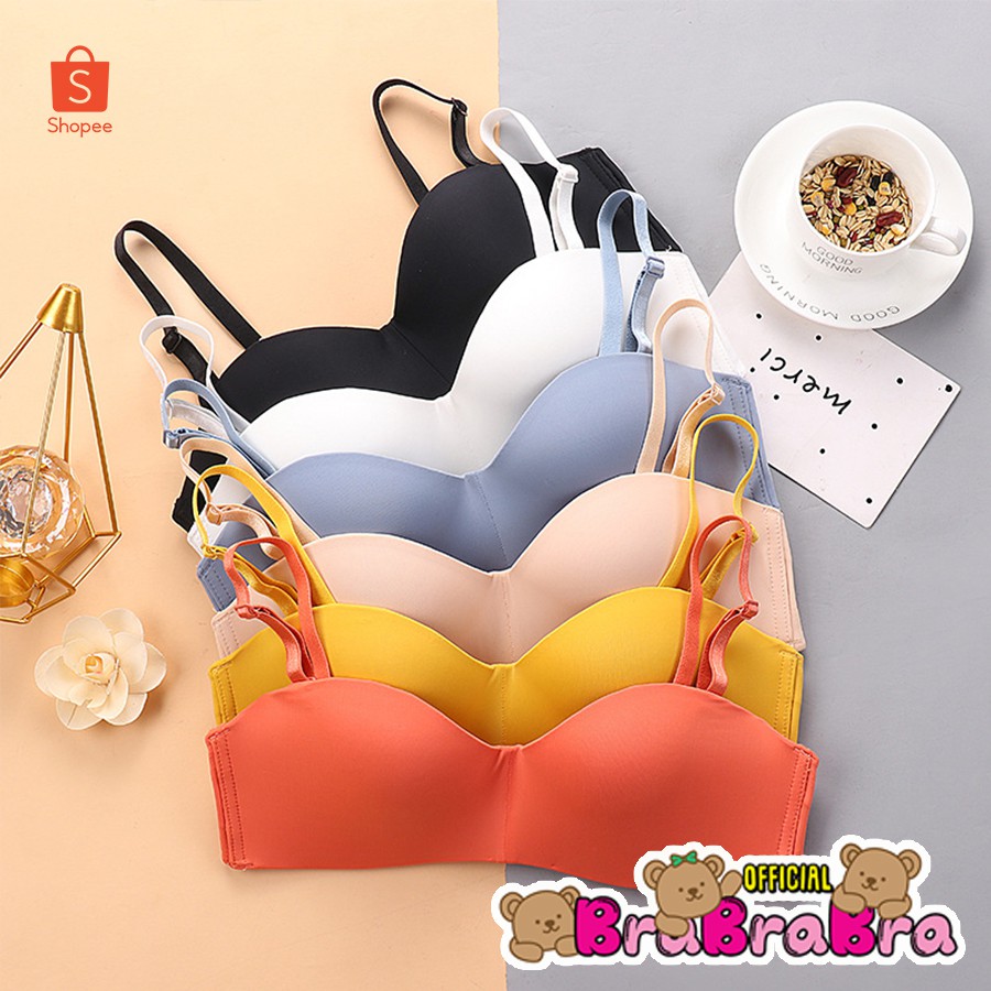 [ส่งจากไทย] 𝑩𝒓𝒂𝑩𝒓𝒂𝑩𝒓𝒂  #bra-072 บราเกาะอก ไม่หลุด มีแทบล็อค สายถอดได้