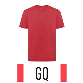 GQ เสื้อยืดคอกลมสะท้อนน้ำ สีแดง