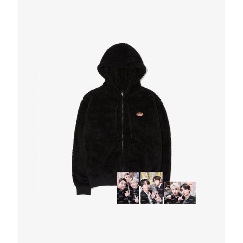 พร้อมส่ง แท้ 💯% เสื้อ ฮู้ด BTS FLEECE ZIP-UP HOODIE PTD (Size XL) ❌PC ( Permission to dance in LA )