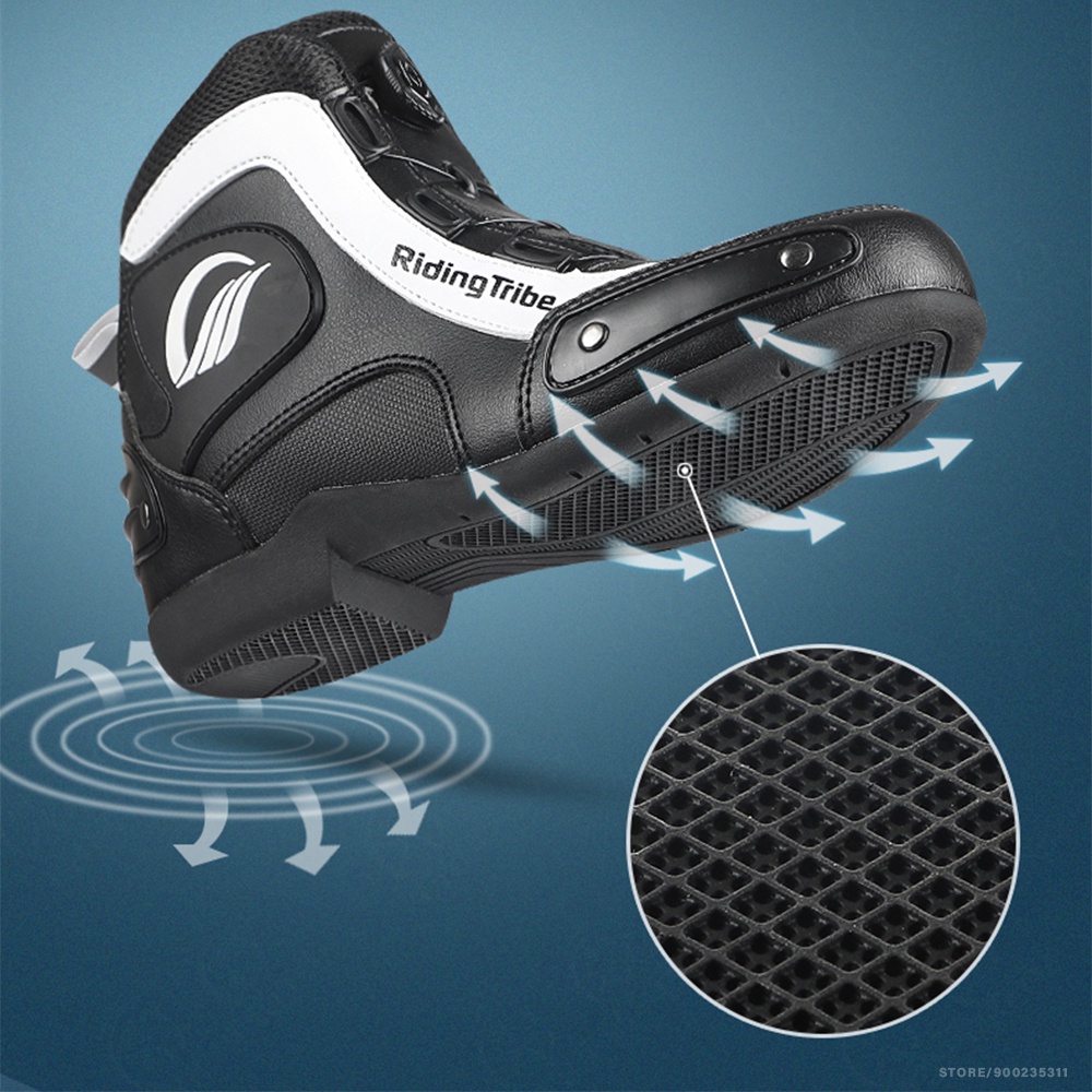 แฟชั่นรถจักรยานยนต์รองเท้า Moto มอเตอร์ไซด์เรือยนต์ Breathable ผู้ชายขี่อุปกรณ์ Motocross Touring Biker Street Racing รองเท้า