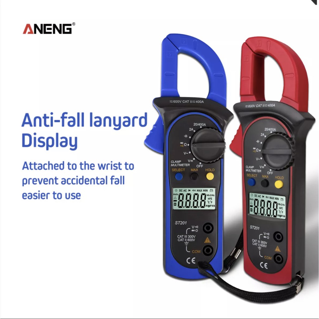 Digital Clamp Multi meter แอมป์ แคลมป์ มิเตอร์ Power  AC เครื่องทดสอบแรงดันไฟฟ้า ANENG