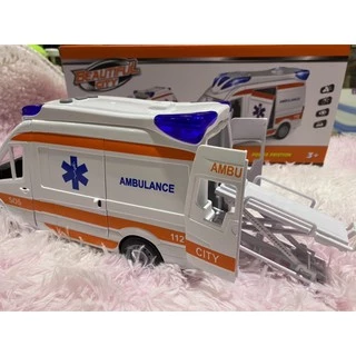 🔥ของเล่นเด็ก รถพยาบาล รถ Ambulance ของขวัญวันเกิด รถหมอ รถหว๋อ รถพยาบาลมีเสียง ของเล่นเด็กเสริมพัฒนาการ