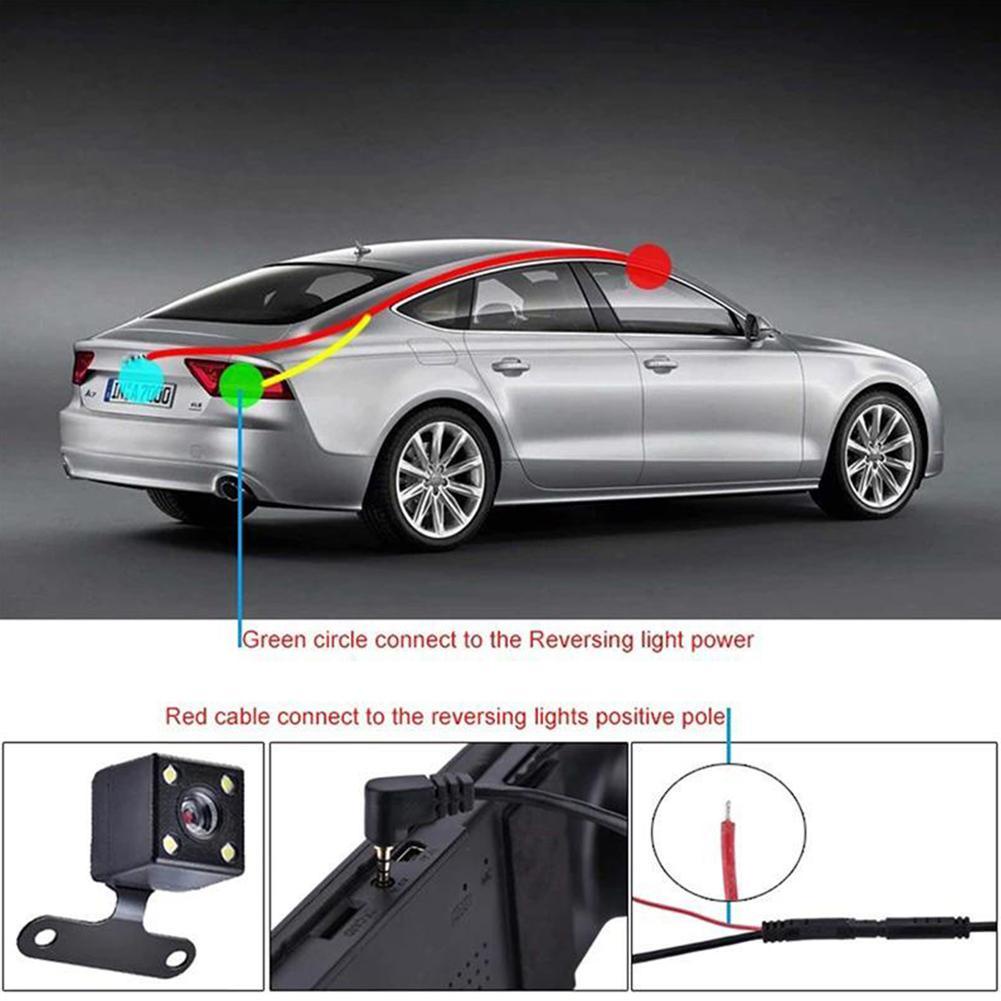 5 Pin HD Reverse Car Rear View Camera 4LED Night Vision Video 170 Angle ...