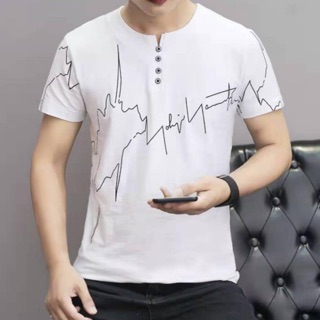 เสื้อยืดแขนสั้น cotton100% หลายสไตล์ ทุกสีทุกไซด์สำหรับผู้ชาย