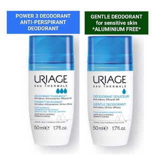 Uriage Eau Thermal  Power 3 Anti-Perspirant Deodorant /GENTLE DEODORANT ALUMINIUM FREE(50ml)