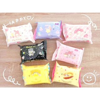 ทิชชูเปียก สินค้าลิขสิทธิ์แท้ ลาย Sanrio ราคาสุดถูก1ห่อมี25แผ่น