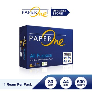 กระดาษถ่ายเอกสาร PaperOne A4 80 gsm / 1 รีม 500 แผ่น