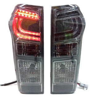 (1คู่) ไฟท้าย LED ออลนิว อีซูซุ ดีแม็กซ์ 2012 - 2019 (ฝาดำ) ISUZU D-MAX SMOKED ALTEZZA TAIL LIGHT เสื้อไฟท้าย ไฟหลัง