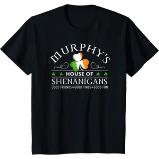 เสื้อยืดทุกวันdailyเสื้อยืดแขนสั้นลําลอง ผ้าฝ้าย พิมพ์ลาย House of Shenanigans St Patricks Day แฟชั่นสําหรับผู้ชายSto5XL