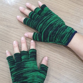 ถุงมือตัดนิ้ว ชนิดผ้า มีพร้อมส่ง ผ้านิ่มใส่สบาย คละสี