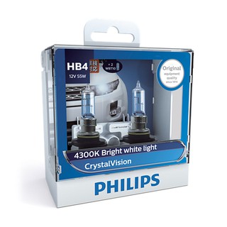 PHILIPS หลอดไฟรถยนต์ Crystal Vision 4300K HB4