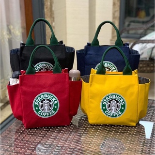 NeW New New กระเป๋าstarbucks กระเป๋าผ้า กระเป๋าผ้าแคนวาส พร้อมส่งในไทย