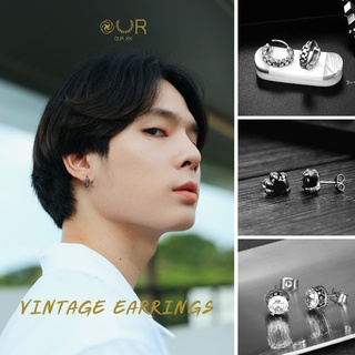 Our XX Vintage Collection ต่างหูเจาะ วัสดุไทเทเนียมเกรดเครื่…