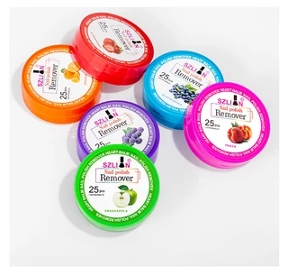 น้ำยาล้างสีทาเล็บ ยาล้างสีทาเล็บ แผ่นล้างเล็บ แบบตลับ 25แผ่น คละกลิ่น
