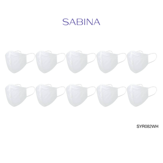 Sabina Mask (Set 10 ชิ้น) หน้ากากอนามัย 3D Face mask รหัส SYR082WH สีขาว