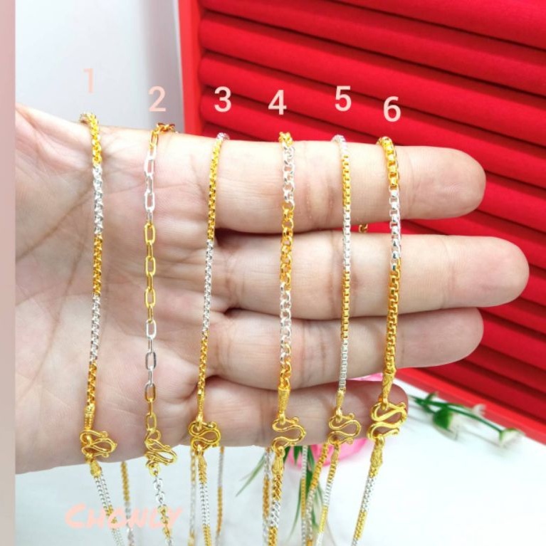 สร้อยคอ 2กษัตริย์ สำหรับเด็กเส้นเล็กน่ารัก งานอิตาลีแท้ 92.5% ใส่ติดตัวได้ตลอด