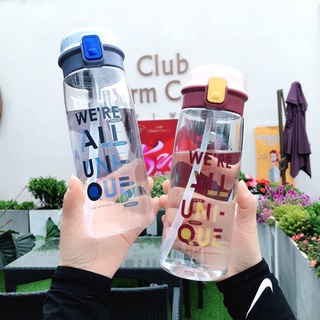 ขวดน้ำพลาสติกยกดื่ม กระบอกน้ำพกพาเดินป่า ปั่นจักรยาน Tritan gym water bottle 630ml