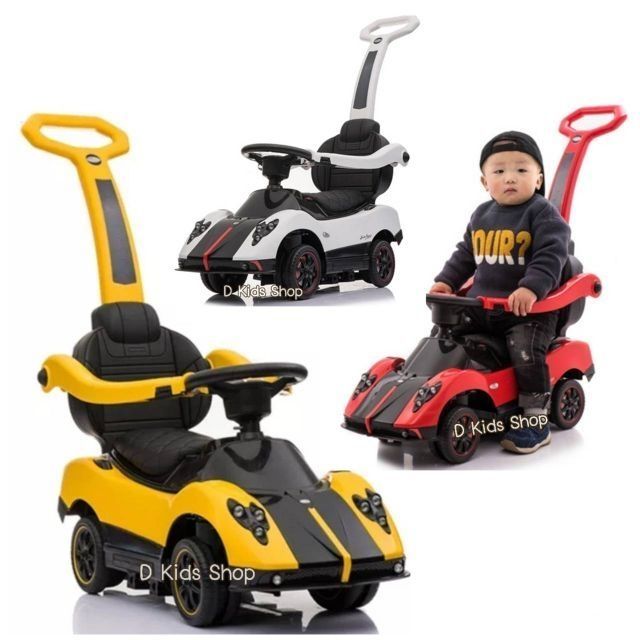 🔥KT3🔥รถเด็กขาไถ แลมโบกินี 3in1 มีด้ามเข็น/มีเสียงดนตรี ไฟหน้ากระพริบ No.9005