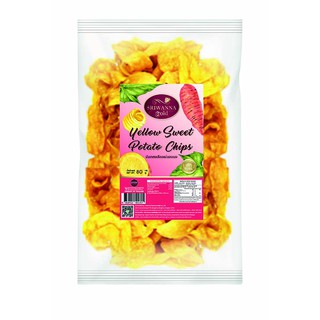 ศรีวรรณาโกลด์ มันเทศเหลืองแผ่นอบเนย 80 กรัม SRIWANNA GOLD Yellow Sweet Potato Chips 80 g