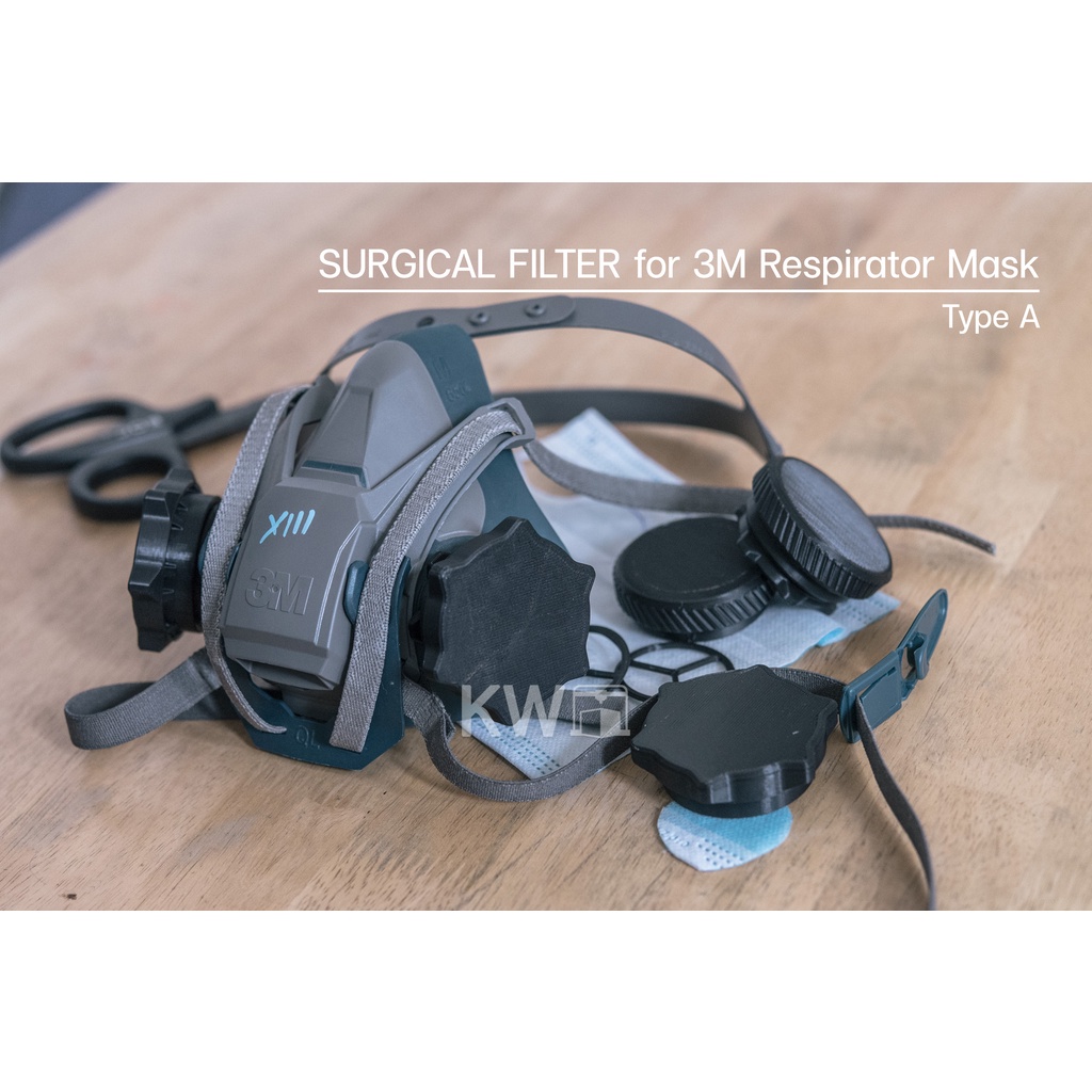 ฟีลเตอร์กรองอากาศ หน้ากาก 3M รุ่น 6100/7500 3D print / 3D Surgical Filter for 3M mask 6100/7500