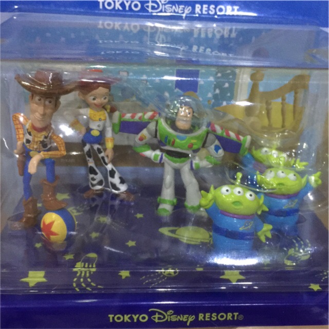 Disney Toy Story Figure Set woody buzz green man jessie