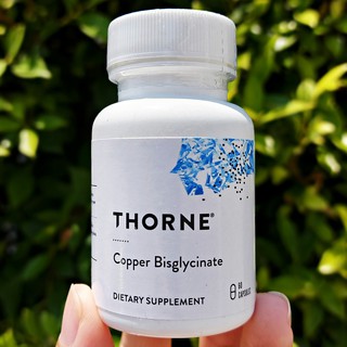 อาหารเสริม ทองแดง Copper Bisglycinate 60 Capsules (Thorne Research®) เพื่อสุขภาพหัวใจและหลอดเลือด