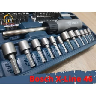 BOSCH X-LINE 46 ชุดไขควงมือ พร้อมดอก หัวประกอบ 46 ชิ้น xline46 X line 46 ไขควง บล๊อก
