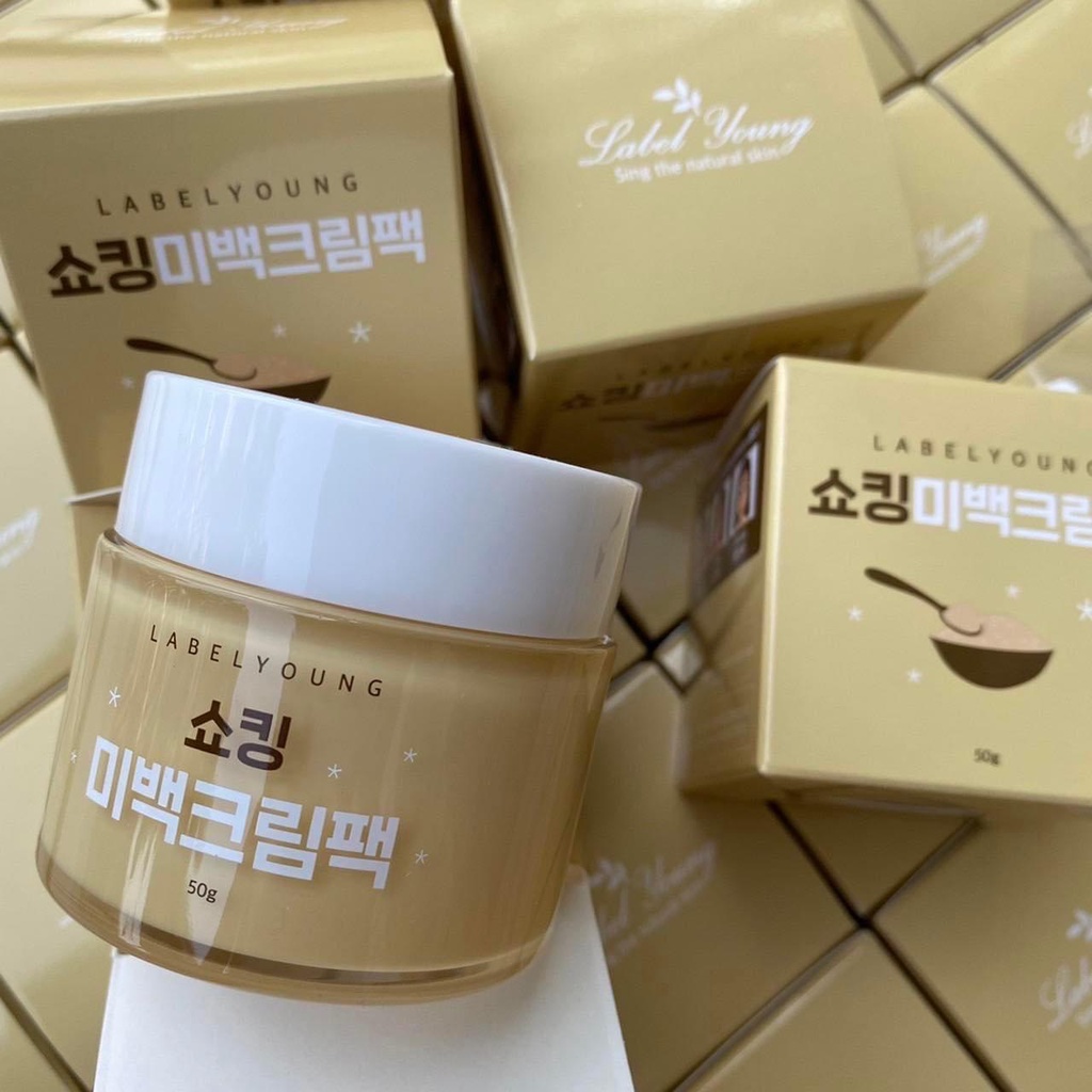 🔥ลดล้างสต๊อก🔥สูตรใหม่ เข้มข้นกว่าเดิม Labelyoung Shocking Whitening Cream Pack 50g. [cb05]