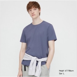 เสื้อคอกลม Uniqlo Suplma Cotton แขนสั้น