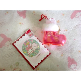 มาแล้วจ้า Set Christmas My Melody รองเท้าบูธพร้อมการ์ดpop up by Sanrio